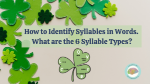 how to identify syllables in words. The 6 syllable types.