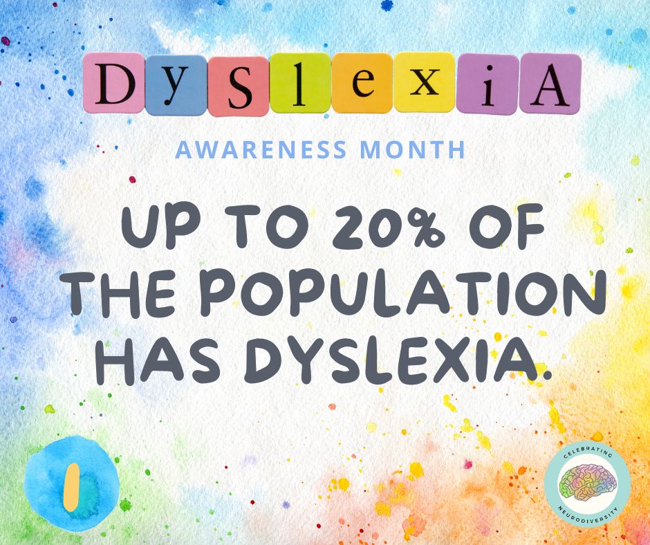 up to 20% of the population has dyslexia
