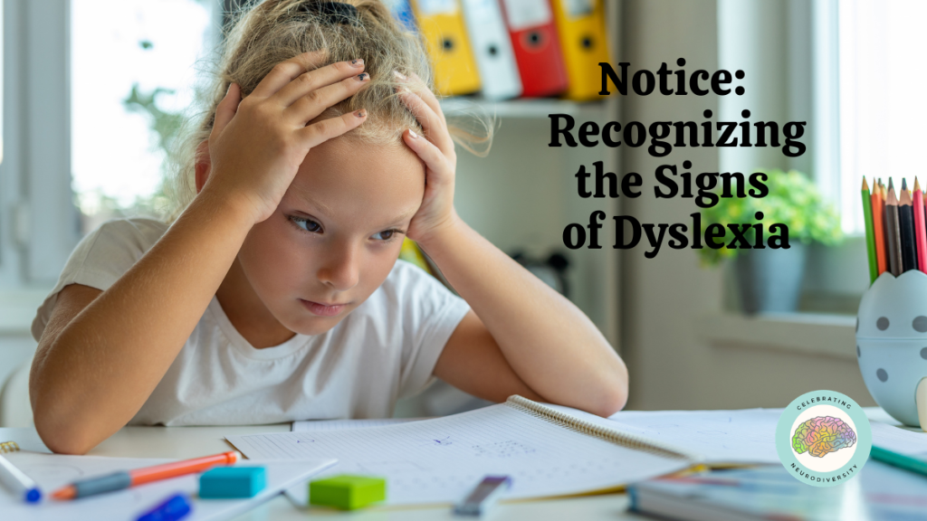 Notice It: Teacher recognizing possible signs of dyslexia in a student