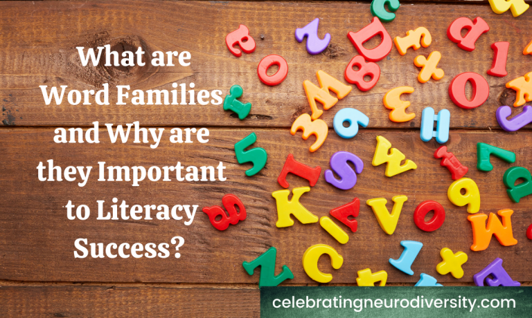 What are word families and why are they important for literacy success